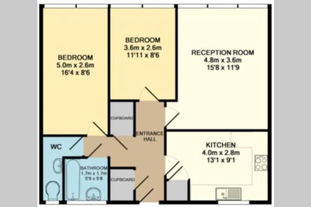 Super Spacious 2 Bedroom Apt 20Mn From Central. London Exterior photo